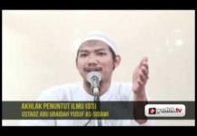 Akhlak Penuntut Ilmu (Bagian 3)