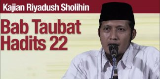 Kajian Riyadush Sholihin #81: Bab Tobat Hadits 22 – Ustadz Zaid Susanto, Lc