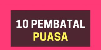 10 Hal Yang Membatalkan Puasa – Poster Dakwah Yufid Tv